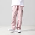thumbnail image 6 of FYDUU Boys Pants Elastic Waist Casual Straight Leg Trousers with Zipper Pockets for Kids Relaxed Fit Sweatpants Fall Athletic Joggers Stylish Slacks 5-6 Years, 6 of 9