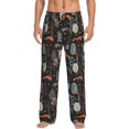 thumbnail image 2 of Picia Fox In The Forest Mens Soft Woven Cotton Elastic Waistband Sleep Pajama Pant Lounge Sleep Pant With Pockets And Drawstring-Small, 2 of 9