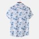 thumbnail image 4 of Hombres Casual Botones Playa Sin posicionamiento Estampado floral Turndown Camisa de manga corta Blusa Pompotops oipoqjl49164, 4 of 9