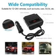 thumbnail image 3 of Labymos Car Chargers 100W High Power Charging Adapter 3-Socket Power Splitter 12/24V with 4 USB, 3 of 8