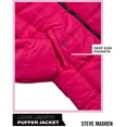 thumbnail image 5 of Steve Madden Girls Puffer Jacket Insulated Quilted Long Length Winter Parka Long Puffer Jacket, 5 of 7