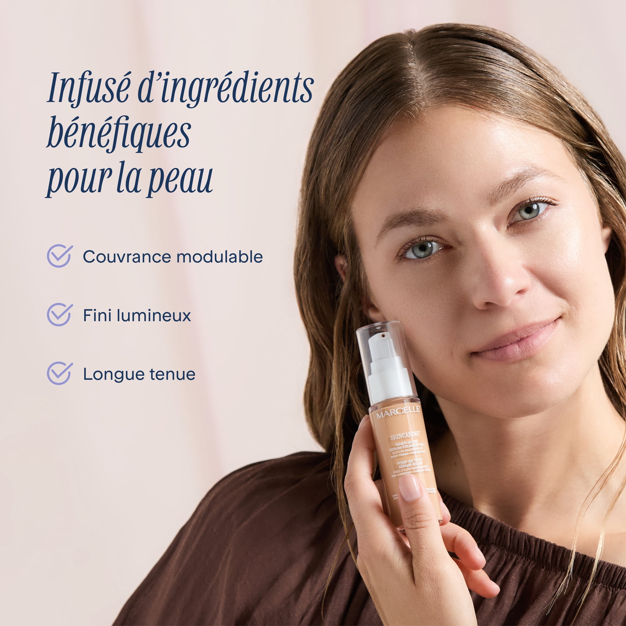 Marcelle Skin Caring Fond de teint Serum Beige Naturel