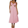 thumbnail image 1 of Kmbangi Robe Midi Cami d'Été pour Femmes Robe Fluide de Plage à Décolleté en V, 1 of 2