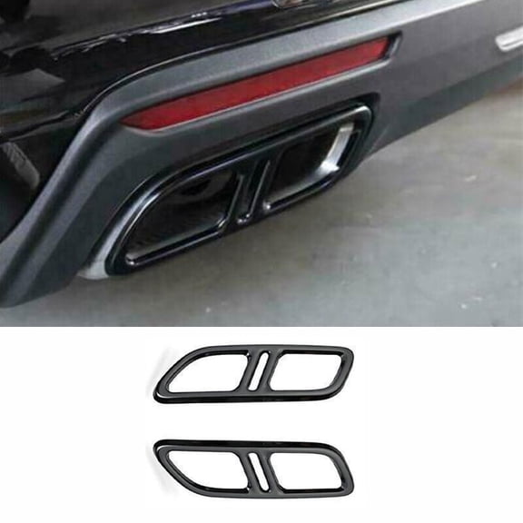 For Cadillac Ct5 2020-2023 Glossy Black Rear Tail Exhaust Muffler Tip Pipe Steel