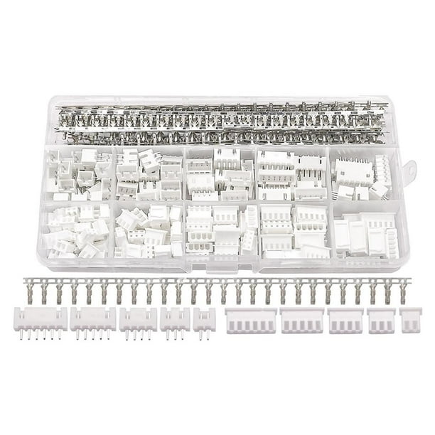 Kit de Conectores JST-XH de 560 Piezas de 2,54 mm, 2, 3, 4, 5 y 6 Pines, Adaptador Hembra y Macho, para Cable Conector.