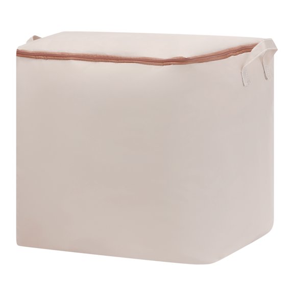 Unique Bargains Foldable Storage Bags w Handles for Closet Organizers Kakhi 19x19x19in