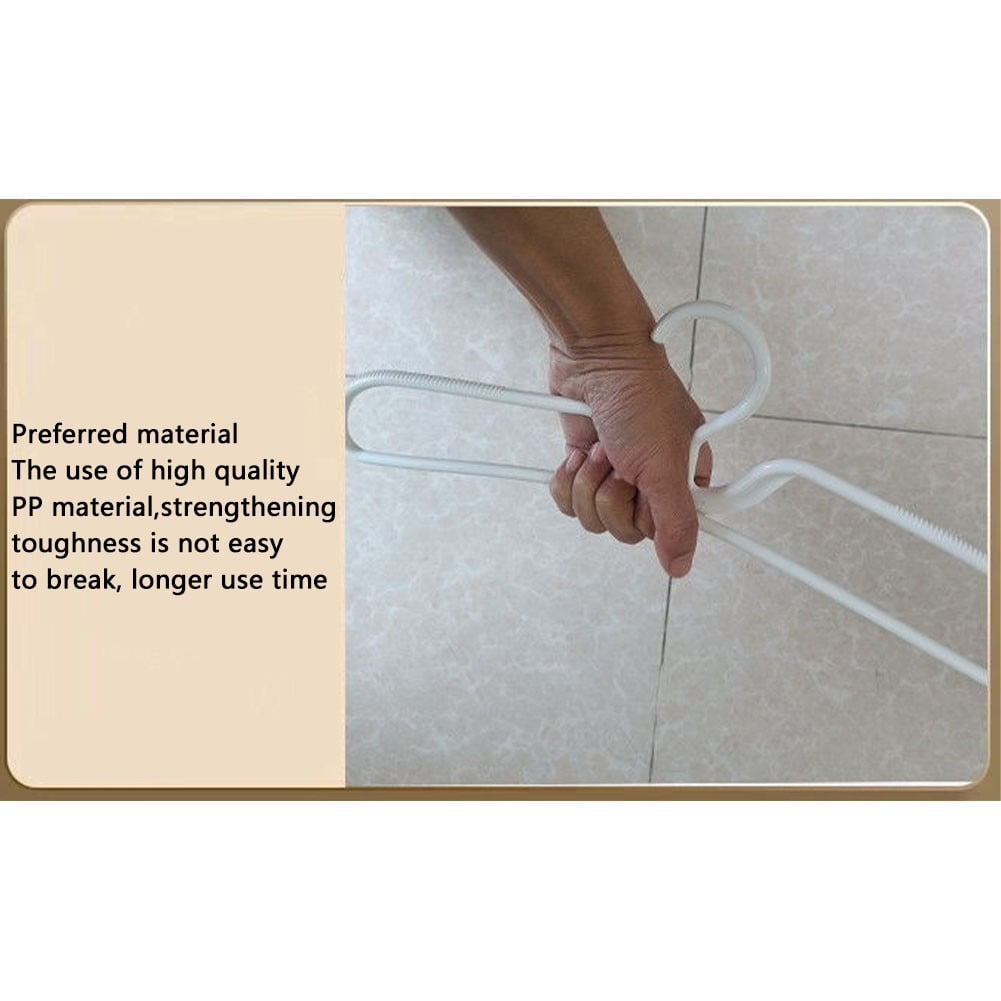 AFQH Plastic Hangers 10 Pack, Plastic Clothes Short Neck Hangers Non Slip Hangers, Ultra Thin Hangers Space Saving, white Hangers for Closet