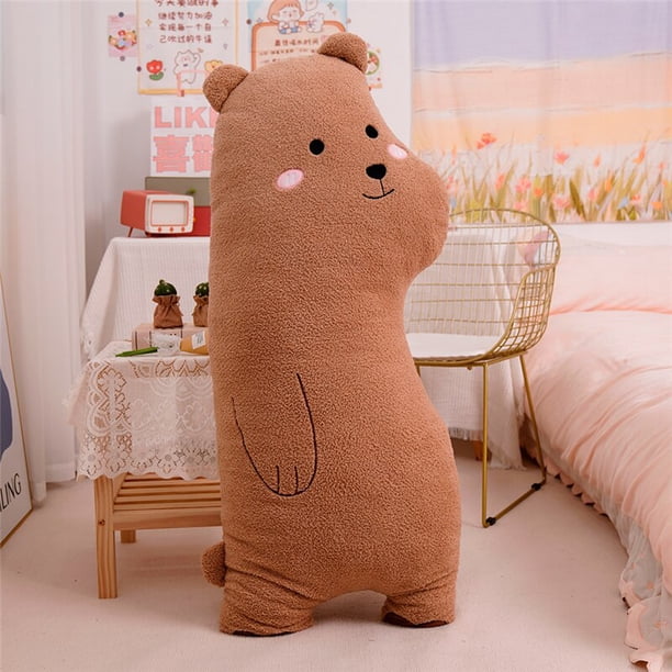 Peluche de oso grande para niña y niño, muñeco de peluche suave de 140cm, almohada de decoración de cama para el hogarbrown140cm&CHINA Fivean unisex