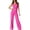 Hot Pink, variant on Strapless Jumpsuits for Women Wide Leg Sleeveless Off Shoulder Rompers Causal Button Irregular One Piece Outfit, M