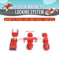 thumbnail image 4 of POPULAR PLAYTHINGS Magnetic Mix or Match® Vehicles, Fire & Rescue, Red and White, 4 of 5