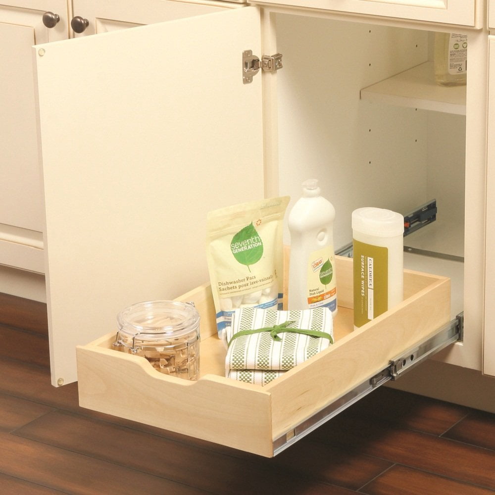 Knape & Vogt Real Solutions Slide Out Drawer Organizer Soft Close - 1 Piece, Multicolor — Residential Use, Standard Application