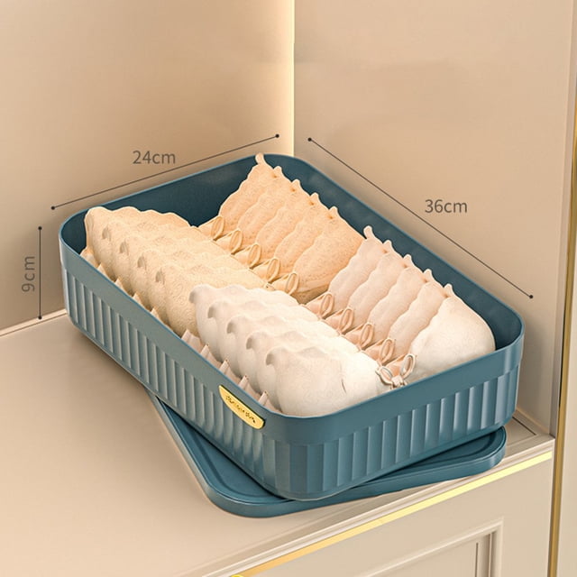 Stackable Plastic Sock Storage Box Clothes Storage Drawer Organizer for Shelves Drawers Laundry Room