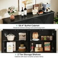 thumbnail image 5 of Tribesigns 59.4-Inch Modern Sideboard Buffet Storage Cabinet with Doors for Kitchen Dining Room Living Room(Black), 5 of 5
