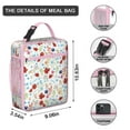 thumbnail image 3 of Wildflower Insulated Lunch Box Women Reusable Lunch Bag with Side Pocket Cooler Tote Bag Office Hiking, 3 of 6