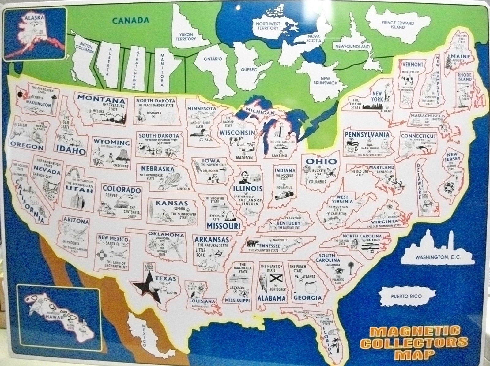 State Magnet Collectors Map Board - Walmart.com