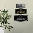 thumbnail image 2 of Fancy Please Do Not Flush Anything Except Toilet Paper (Roll) Sign (Brushed Gold) - Large, 2 of 4