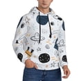 thumbnail image 2 of Salouo Cartoon Planets Pattern Men's Fall Hoodie Sweatshirt,Sport Hoodie with Pockets for Men Pullover Casual Hooded Sweatshirt-Large, 2 of 7