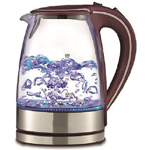BRAND NEW Brentwood KT-1960RG 1.8L Cordless Glass Electric Kettle with Tea Infus