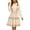 Beige, variant on Cmfcve Plus Size Lace Shirt Dresses for Women Keyhole Eyelet Button down Collared Long Sleeve Dresses Casual Knee Length Dress