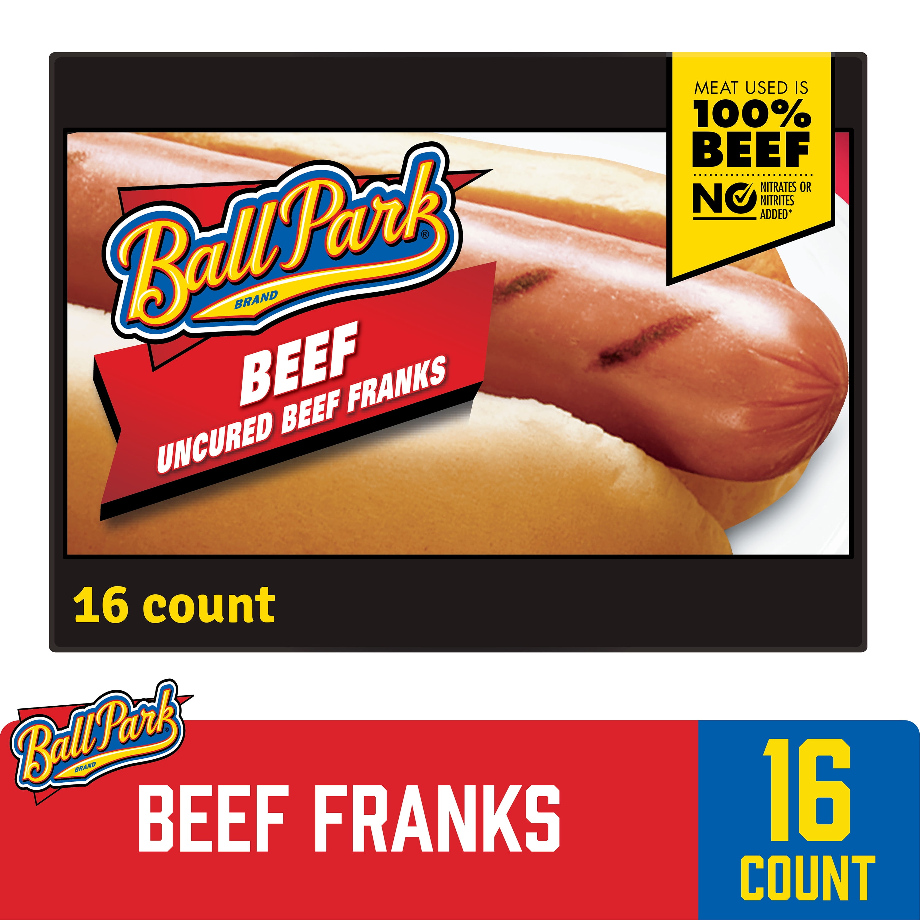 Ball Park® Uncured Beef Hot Dogs, 16 Count