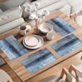 thumbnail image 6 of Abstract Blue and Grey Art Placemats Set of 4, Placemats for Dining Table,Heat Resistant Stain Resistant Wipeable Table Mats for Kitchen Dining Holiday Party Home Decor,12x18 Inch, 6 of 7