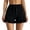 381Black1711, variant on CAIVO Women Lady's Summer Lace Frill Elastic Waist Tie Bow Front Sports Shorts Boho Outdoor Leisure Casual Solid Color Bottoms