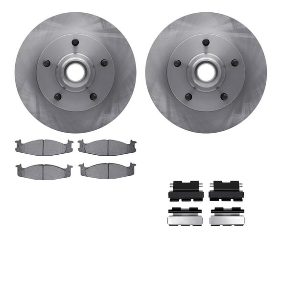 Dynamic Friction Company Front Brake Rotors with 5000 Advanced Brake Pads includes Hardware 6512-99327
