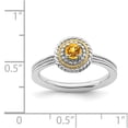 thumbnail image 5 of 925 Sterling Silver & Real 14kt Stackable Expressions Citrine Ring Size: 9; for Adults and Teens; for Women and Men, 5 of 5