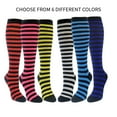 thumbnail image 2 of Chaussettes Fines à Rayures (Hautes Jusqu'aux Genoux), 2 of 7