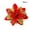 Red 2, variant on XYAIYT 6 pc Christmas Tree Floral Picks Artificial Flowers Clip On Holiday Decorations Durable Long Lasting Simulation Flowers for Wreaths Garlands Table Centerpieces Gold 3.9in