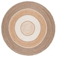 thumbnail image 2 of Safavieh Natural Fiber Tiphanie Bordered Area Rug, Natural/Gray, 5' x 5' Round, 2 of 7