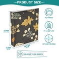 thumbnail image 5 of Turtles with Leaves File Folder 3 Ring Binders 1.5 inch Hardcover File Folders with Interior Pockets A4 Size Organizer for School Office Hospital Set of 2, 5 of 8