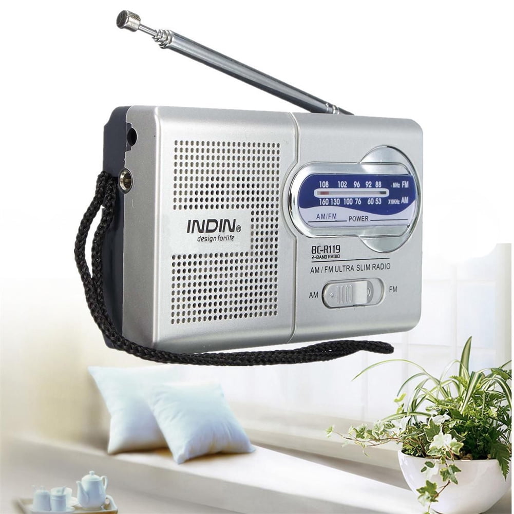 Kojooin BC-R119 AM/FM Battery Operated Portable Radio with Best Reception, Black
