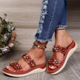 thumbnail image 3 of Vedolay Reef Sandals Women Sandals for Women Cute Slip-on Flatform Sandals Casual Wear Walking Wedges,Brown 7.5, 3 of 5