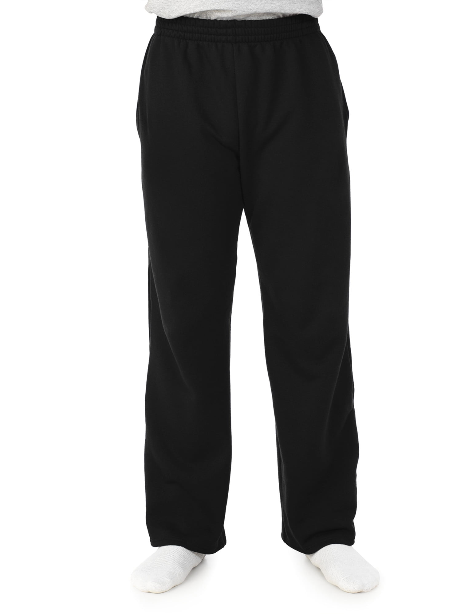 Fruit of the Loom Mens Big and Tall Pocketed Open Bottom Sweatpants