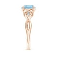 thumbnail image 3 of Angara Natural 1.6 Ct. Aquamarine Solitaire Ring in 14K Rose Gold for Women (Ring Size: 11), 3 of 10