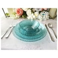 thumbnail image 5 of 200pcs set (25 Guest)-Wedding Disposable Plastic Plates & cutlery - 10'', 7'' +paper napkins, rim cups & Silverware (Coastal Clear Blue), 5 of 9