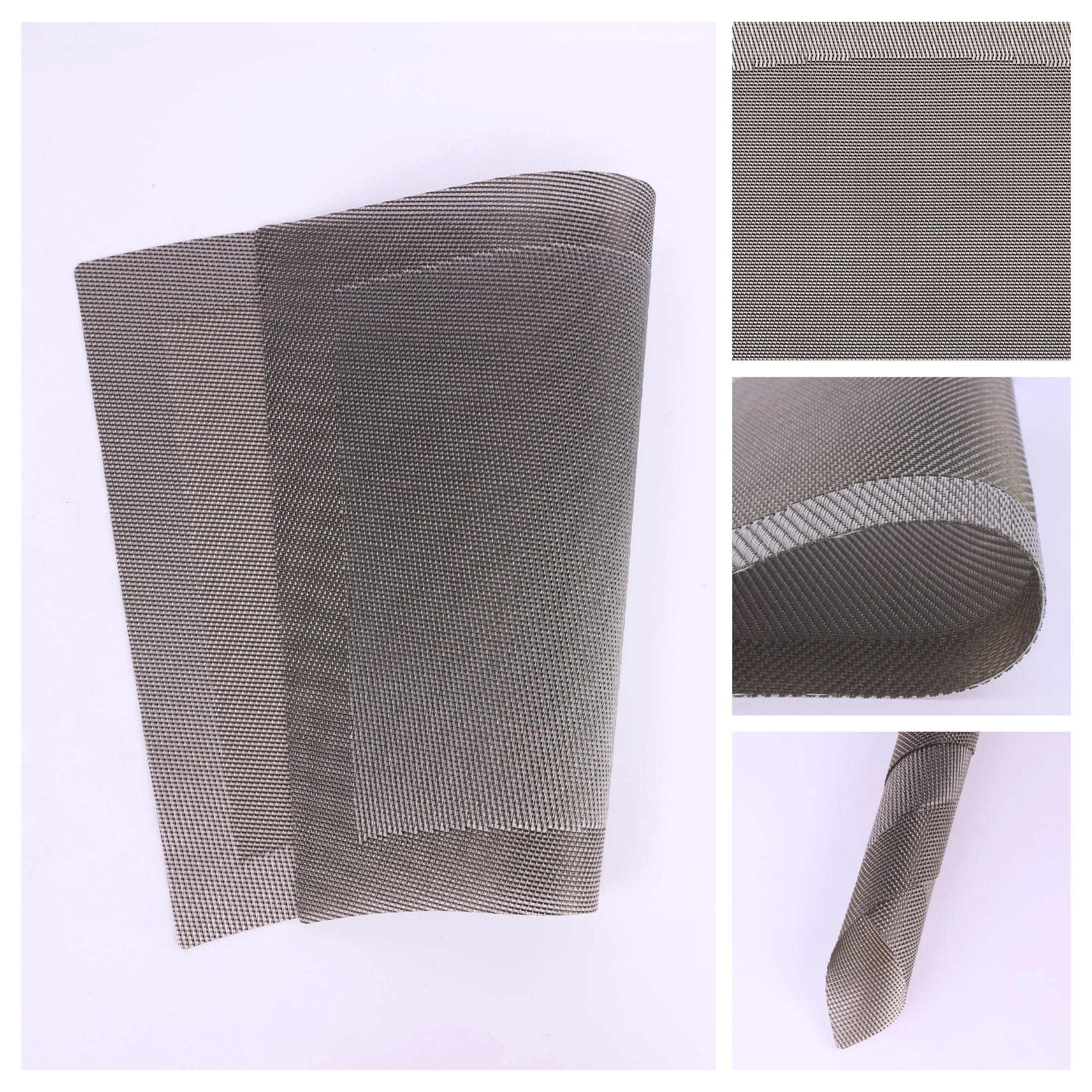 Unique Bargains Set of 8 Placemats Washable Heat Resistant Table Placemats Gray 18x13in