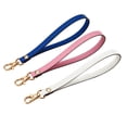 thumbnail image 2 of EeaseCA Multi-function Genuine Leather Gold Buckle Wrist Strap Hand Strap with Lock Replacement Hands-free Wristlet for Wallets Keychain Clutch (Pattern 3), 2 of 7