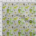 thumbnail image 4 of oneOone Rayon Light Green Fabric Cute Animal Craft Projects Decor Fabric Printed By The Yard 56 Inch Wide, 4 of 4