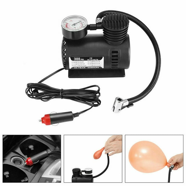 300psi 12v Mini compresseur d'air Auto Voiture Pneu électrique