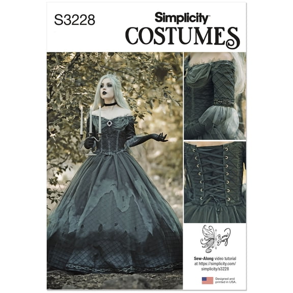 Simplicity Sewing Pattern 3228 - Misses' Phantom Queen Fantasy Costume, Size: Y5 (18-20-22-24-26)