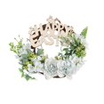 thumbnail image 2 of Corona de flores de Pascua, corona de festival, decoración de puerta de entrada, decoración de ventana, corona de puerta floral para accesorios Azul, 2 of 9
