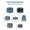 thumbnail image 4 of 7 Pcs Packing Cubes for Travel Organizer Tear-Resistant with Number Icon Handle Storage Bags for Carry on Bag for Clothes Shoes, Grey, 4 of 9