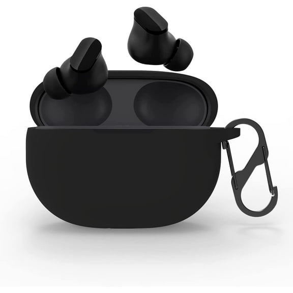 WUWOCJ Silicone Case Compatible for Beats Studio Buds,Scratch/Shock Resistant Case with Carabiner (Black)