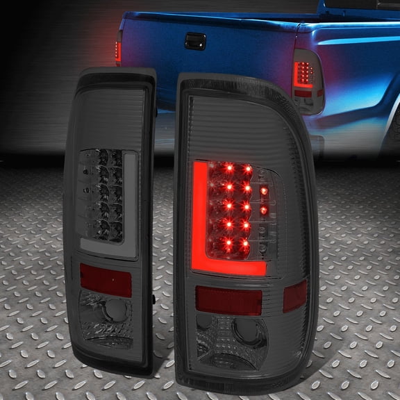Nuvision LED L-Tube Bar Tail Light Brake Lamp for 97-07 F150 F250 F350 Super Duty, Smoked