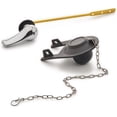 thumbnail image 1 of Qualihome Front Mount Chrome Toilet Handle Replacement Kit with 2 Inch Universal Toilet Flapper Replacement Kit and Stainless Steel Toilet Flapper Chain, 1 of 4