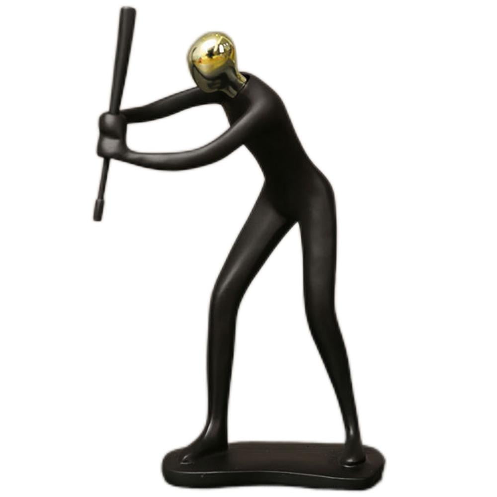 Ksruee Sports Statue Abstract Figure Athlete Characters Resin Sculpture Modern Art Decor Athlete