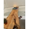 thumbnail image 3 of Stumps Custom Wood Handcrafted Spalted Wood Bathtub Tray - Rustic Bathroom Decor and Luxury Bath Caddy 37-38 Inches Length x 6-9 Inches Width Cup Slot, 3 of 5