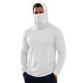 thumbnail image 4 of LEKWK Fishing Shirts for Men Quick Dry Long Sleeve Hooded Face Cover Slim Fit Sun Shirt Lightweight Breathable UPF 50+ Protection Athletic Fishing Wear Gray XXXL, 4 of 7